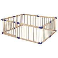 Kids Playpen Wooden Baby Safety Gate Fence Child Play Game Toy Security