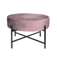 Foot Stool Ottoman Footstool Velvet Accent Chair Round Dressing Vanity.