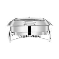 Stainless Steel Rectangular Chafing Dish Tray Buffet Cater Food Warmer Chafer with Top Lid