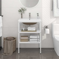 Bathroom Washbasin Frame with Built-in Basin Iron