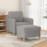 Hewitt Sofa Chair with Footstool Fabric