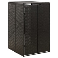 Single Wheelie Bin Shed 70x80x117 cm Poly Rattan