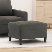 Footstool Dark Grey Velvet