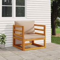 Garden Chair with Cushions Solid Wood Acacia