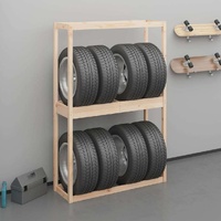 Tire Rack Solid Wood Pine