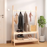 Clothes Rack 100x45.5x150 cm Solid Pine Wood