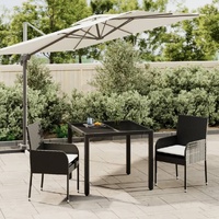 Garden Dining Set with Cushions Poly Rattan