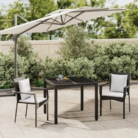 Garden Dining Set with Cushions Poly Rattan