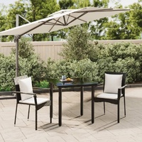 Garden Dining Set with Cushions Poly Rattan