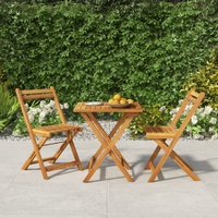 3 Piece Folding Bistro Set Solid Acacia Wood