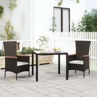 Garden Chairs with Cushions Poly Rattan