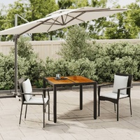 Garden Dining Set with Cushions Poly Rattan