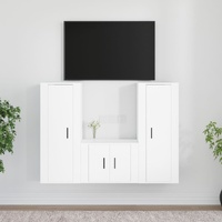 3 Piece TV Cabinet Set Engineered Wood