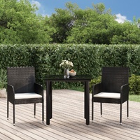 Garden Dining Set with Cushions Poly Rattan