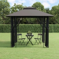 Gazebo with Sidewalls Anthracite Steel