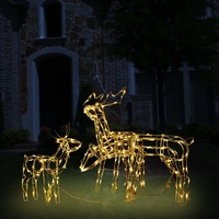 3 Piece Christmas Light Display Reindeers 229 LEDs