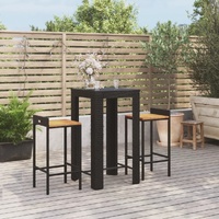 Garden Bar Set Poly Rattan&Solid Wood Acacia