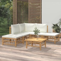 Garden Lounge Set with Cushions  Bamboo