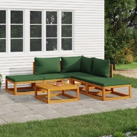 Garden Lounge Set with Cushions Solid Wood