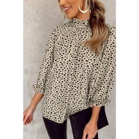 Azura Exchange Frilled Neck Cheetah Blouse