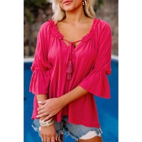 Azura Exchange Frilled Ruffled Sleeve Shift Top