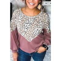 Azura Exchange Animal Print Patchwork Top