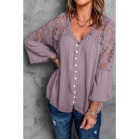 Azura Exchange Lace Button Top