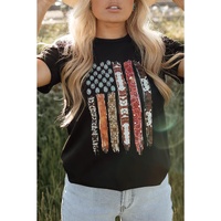 Azura Exchange American Flag Print Short Sleeve Graphic Tee