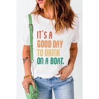 Azura Exchange Good Day Boat Letters T-Shirt