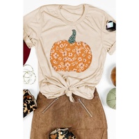 Azura Exchange Floral Pumpkin Graphic Tee