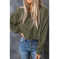 Azura Exchange Cropped Drop Shoulder Sweatshirt