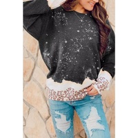 Azura Exchange Bleached Leopard Pullover Sweatshirt