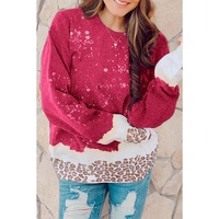 Azura Exchange Leopard Bleached Pullover Sweatshirt