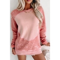 Azura Exchange Bleached Round Neck Pullover Sweatshirt