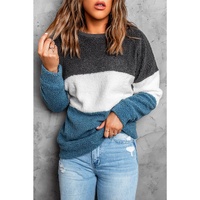 Azura Exchange Colorblock Plush Sweatshirt