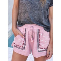 Azura Exchange Embroidered Floral Tasseled Shorts