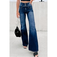 Azura Exchange Elastic Waistband Flare Jeans