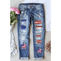 Azura Exchange American Flag Graphic Jeans