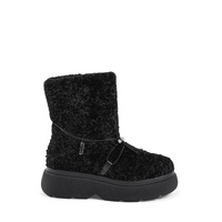 Modern Shearling Ankle Boot with Rubber Soles