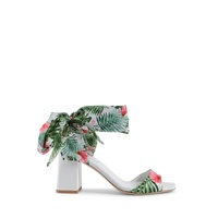 Silk Printed Heeled Sandal