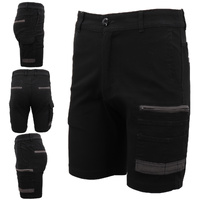 Mens Cargo Cotton Drill Work Shorts UPF 50+ 13 Pockets Tradies Workwear Trousers