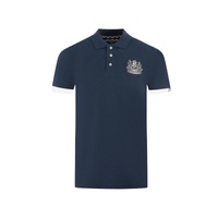 Aquascutum Men's Blue Cotton Polo Shirt