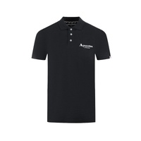 Aquascutum Men's Black Cotton Polo Shirt