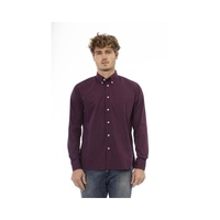 Baldinini Trend Men's Burgundy Cotton Shirt