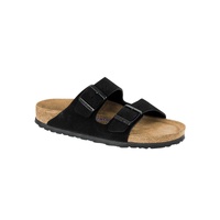 Birkenstock Adjustable Strap Cork Sandals with Deep Heel Cup & Arch Support in Black