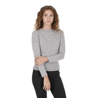 Crown of Edinburgh Cashmere Women's Premium Italian Cashmere Boatneck Sweater in Grigio Cenere