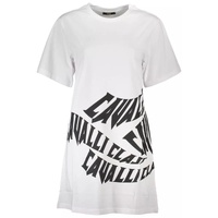 Cavalli Class Women's White Cotton Dress