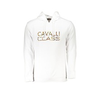 Cavalli Class Men's White Cotton Sweater