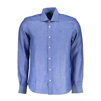 North Sails Men's Blue Linen Shirt