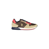 US POLO ASSN Men's Brown Polyester Sneaker